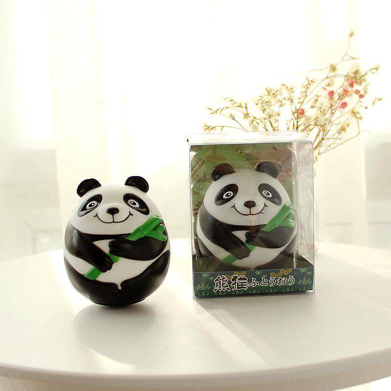 可爱转眼睛熊猫不倒翁挂件创意婴儿益智玩具趣味玩偶成都纪念品