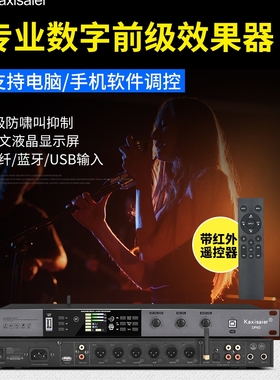 KAXISAIER DP60axisaier中文数字前级器TV专业歌混响器家用卡拉ok