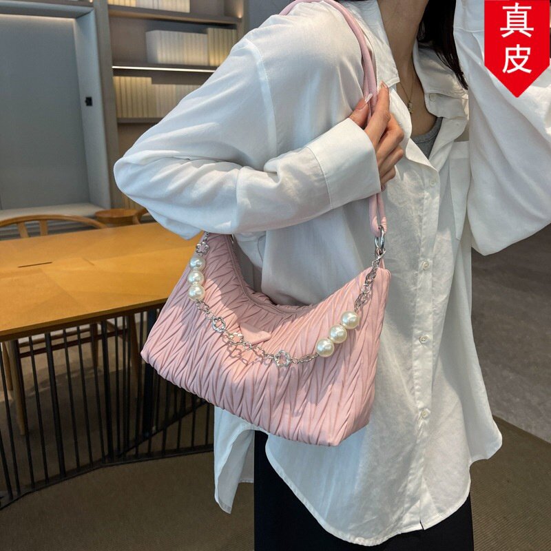 包包女腋下包褶皱小单肩时尚质感