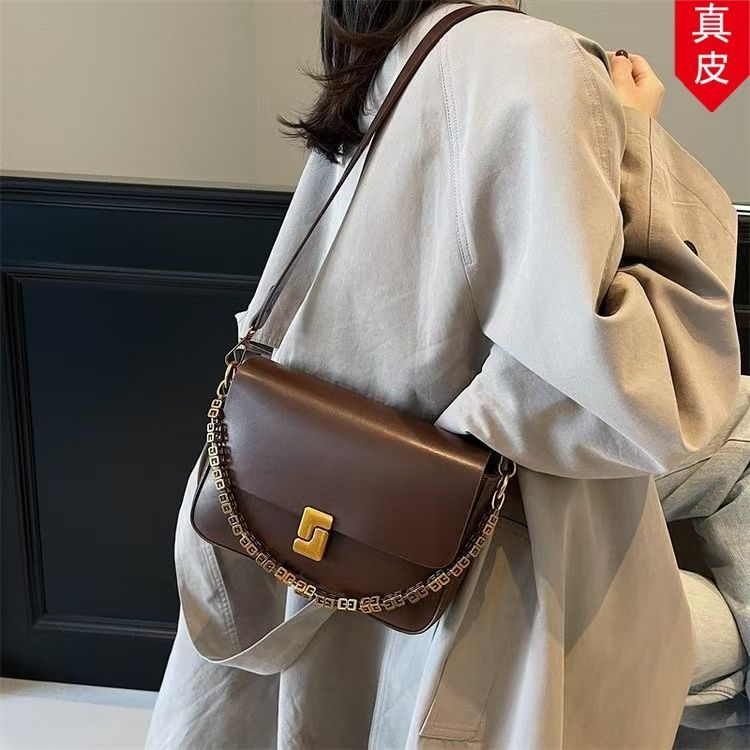 高级小众手提链条复古小方包