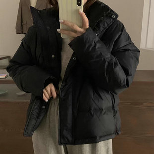 短款羽绒服女2026年新款秋冬季韩版大码奶油色白鸭绒女士极寒断码