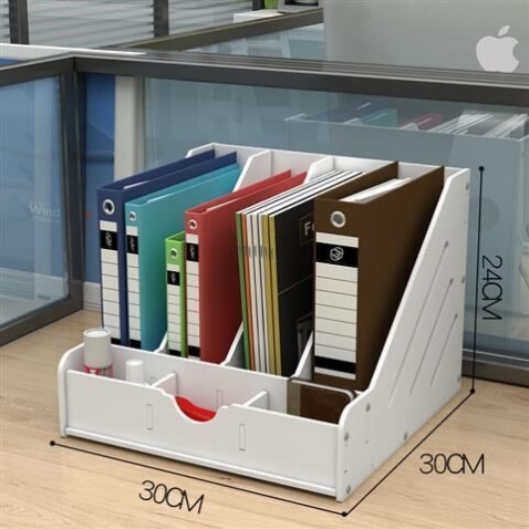 文件架办公桌桌面书架多层大容量文件框文件夹架收纳盒置物