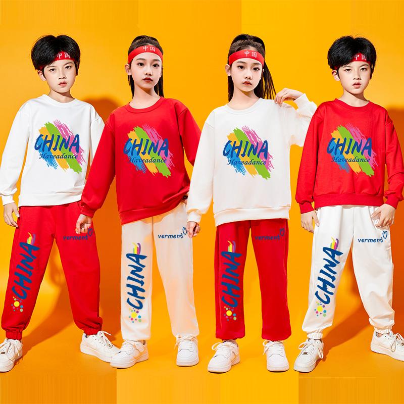 儿童啦啦队演出服幼儿园团体大合唱舞蹈表演服装小学生运动会服装