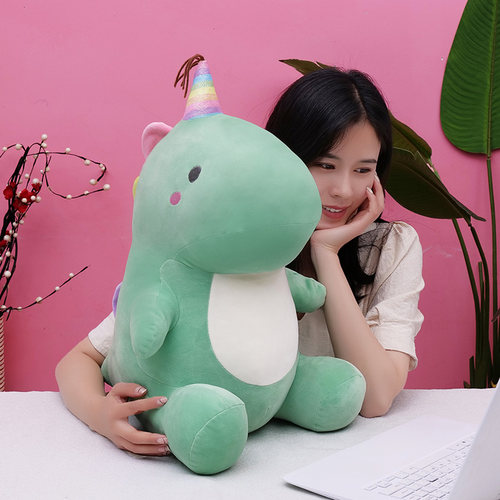 可爱霸王龙睡觉安抚抱枕公仔