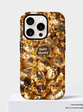 原创金块暴富适用苹果15promax手机壳iphone16promax菲林二合一16pro不会撞壳13防摔12个性14promax高级