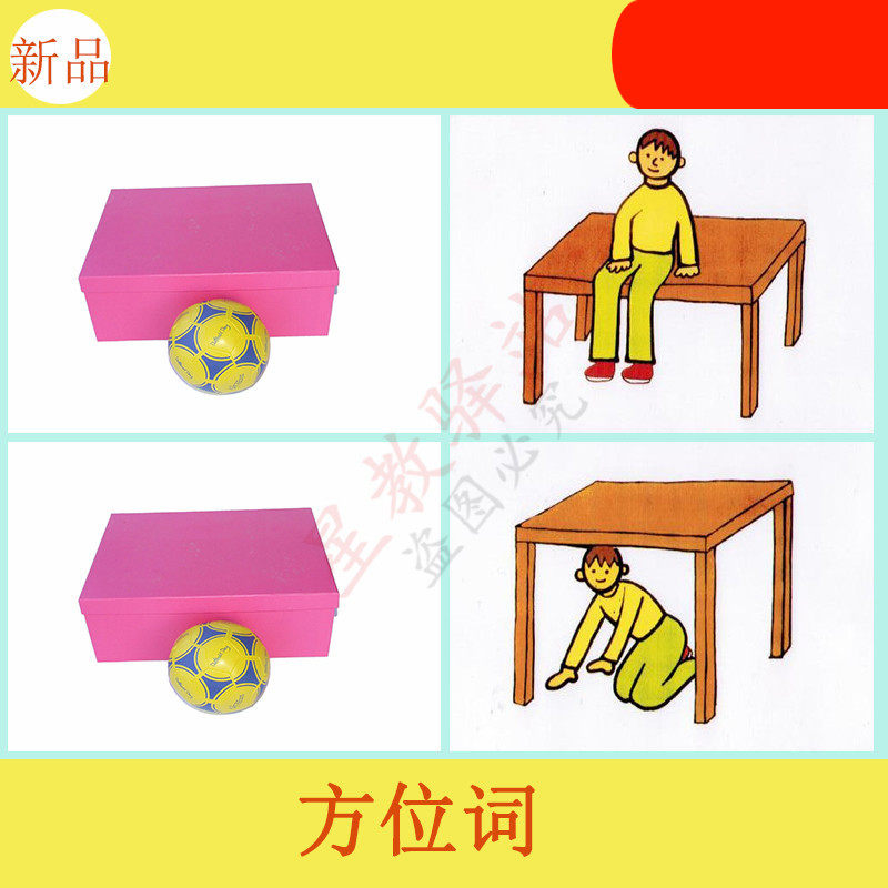方位介词卡片上下前后里外左右自闭症孤独症认知语言训练卡教具