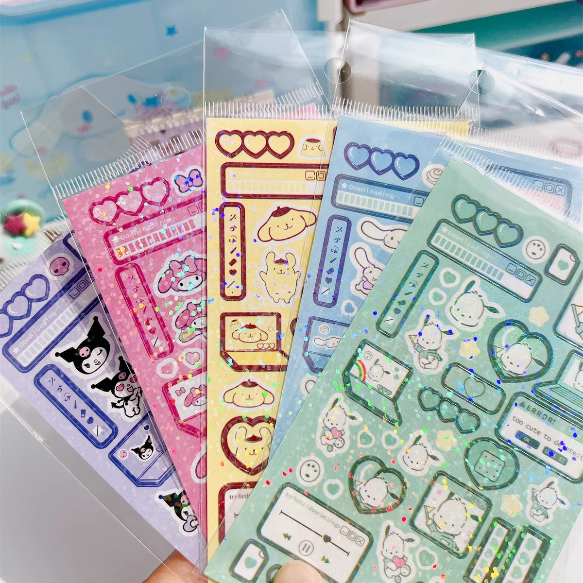 细沙镭射贴纸手帐咕笔记学生文具