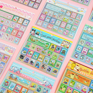 大张2张入装 饰贴纸礼品奖励儿童镭射贴纸平面贴画手机壳水杯贴纸