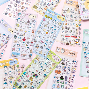 PVC防水贴纸卡通可爱吉伊1到10号贴纸chiikawa防水装 饰学生手账