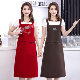加长防水防油围裙厨房家用新款 定制logo印字上班商用餐饮专用男女
