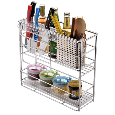 龙海森调味篮厨房调料304不锈钢