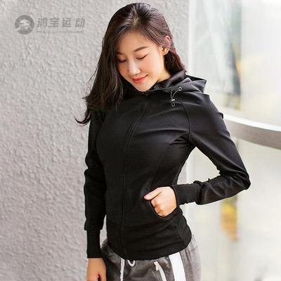 黑色弹力帅气修身快干运动卫衣