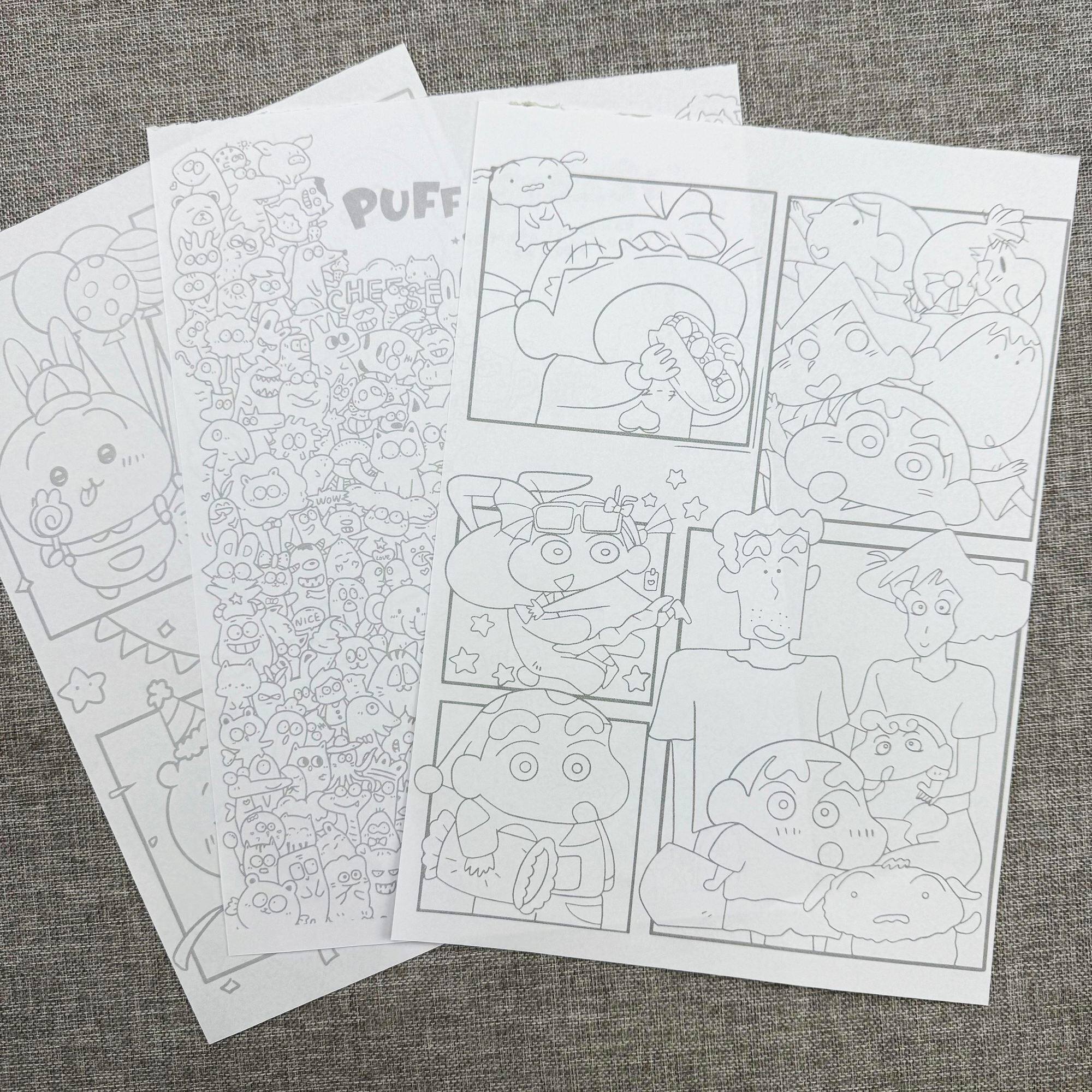 q版漫画小红书同款控笔划图稿上班上学无聊偷懒解压描画临摹图纸