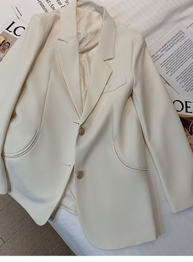小西装外套女高级感春秋季2023新款洋气减龄时尚中长款小个子西服