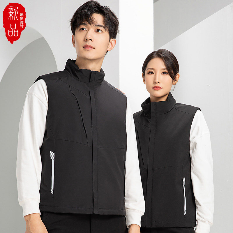 秋冬棉马甲时尚一体式制定冲锋衣工作服男女防风防水御寒保暖上衣