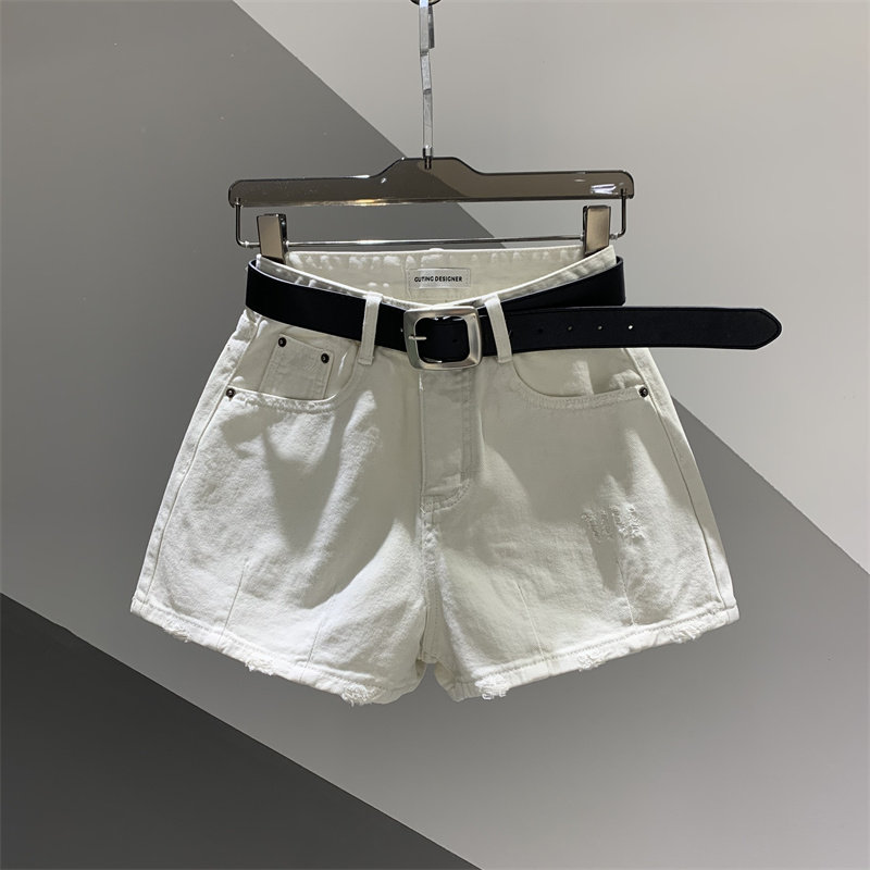 2026年春季新款水洗磨破牛仔短裤女百搭宽松显瘦a字外穿阔腿热裤,女装/女士精品,牛仔裤,淘宝优惠券,粉丝福利购,淘宝优惠卷