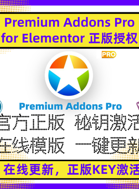 Premium Addons Pro For Elementor 插件 Elementor拓展 正版授权