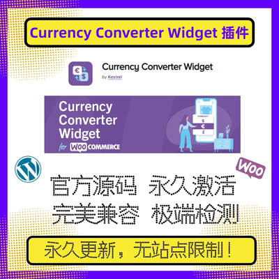 Currency Converter Widget 插件 WP多货币插件 多币种插件 官方