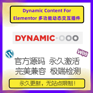 Dynamic Content For Elementor插件 WP动态插件 多功能动态交互