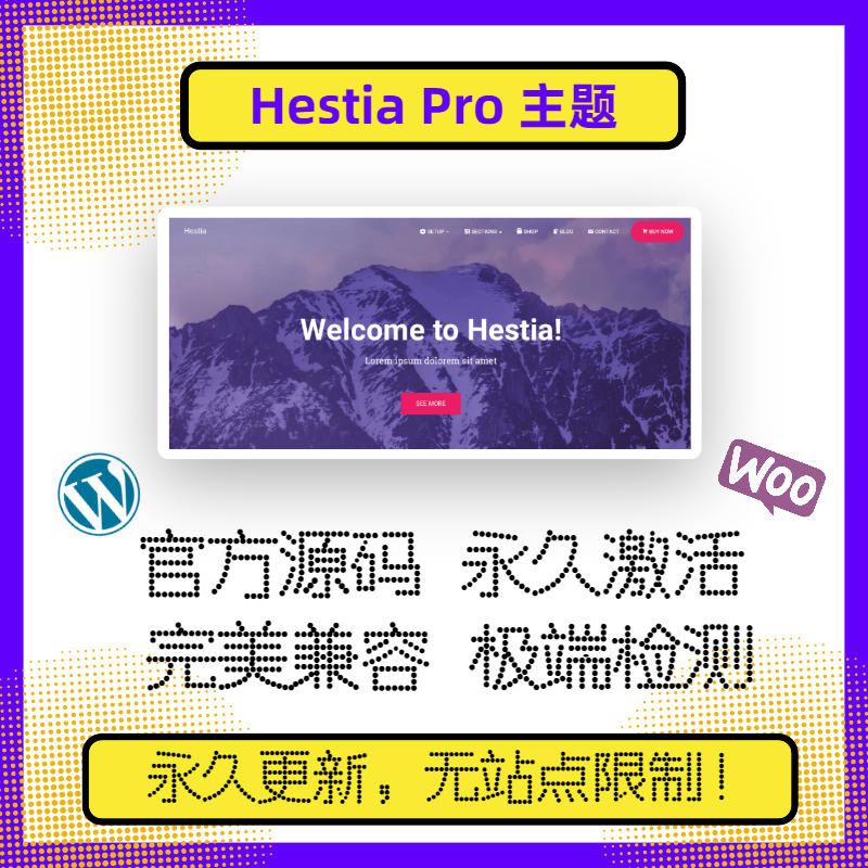 Hestia Pro 主题 WP多用途商业主题 WP单页主题 WP主题 官方原版