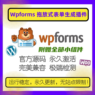 快速生成 WP表单拖放 Wordpress表单插件 WPForms 官方版 Pro插件