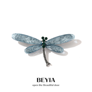 文艺复古晶丝蜻蜓胸针女高档气质时尚别针西装外套连衣裙配饰胸花