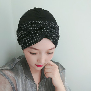 专用无压感套头帽睡帽堆堆帽女士秋冬空调防风光头帽子薄款包头帽