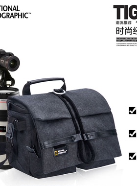 国家地理相机包单反单肩摄影包适用于200d800d70dM50佳能尼康帆布