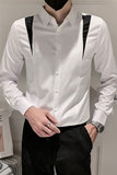 秋季新款男士拼接长袖衬衫男时尚休闲衬衣301A-1/C15/P55，男装衬衫，星座301A-1