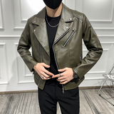 21秋冬痞帅男士翻领皮衣青年时尚夹克外套301A-1/JK02/P110，男装皮衣，星座301A-1