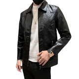 2024秋季新款皮衣韩版修身机车服pu皮夹克301A-1/JK15/P100控138，男装夹克，星座301A-1