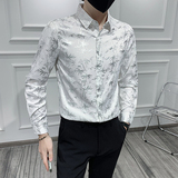 秋季男士新款长袖烫金免烫休闲衬衫301A-1/CS305/P55，男装衬衫，星座301A-1
