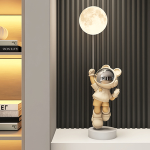 MSKA轻奢太空人宇航员大摆件灯家居装饰品玄关客厅电视柜乔迁礼物
