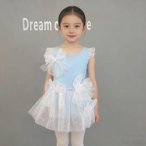 可爱公主舞蹈裙启蒙班女童练功体服幼儿芭蕾衣女孩跳舞表演出服装