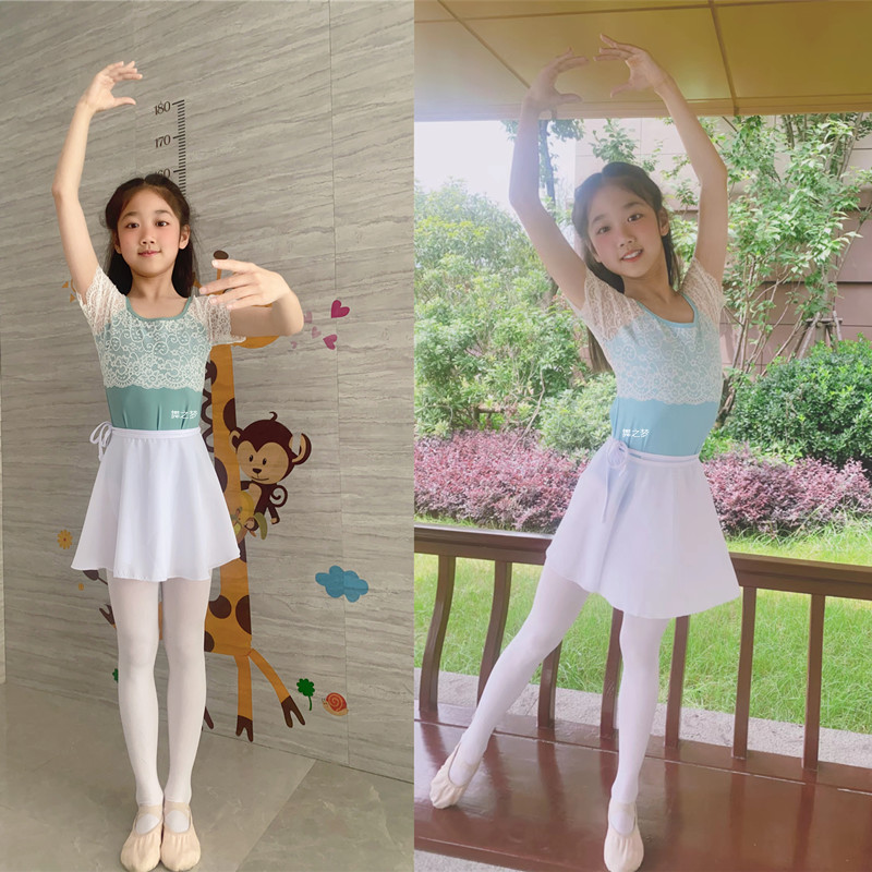 艾乐舞女中国舞芭蕾蕾丝袖练功服