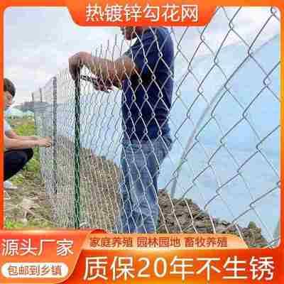 镀锌铁丝网围栏养殖鸡鸭牛羊网果园围网钢丝勾花网菱形网格隔离网