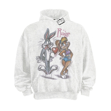 RAGECAVE美式卡通兔八哥vintage做旧复古印花男女情侣连帽卫衣潮
