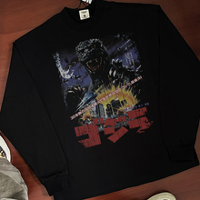 RAGECAVE哥斯拉美式复古vintage日本进口印花卫衣长袖T恤上衣男女