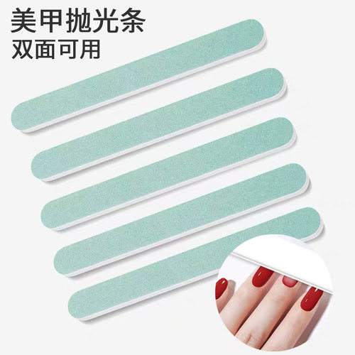 美甲海绵抛光条甲面打磨双面绿现货双面白色800目定制500目600目