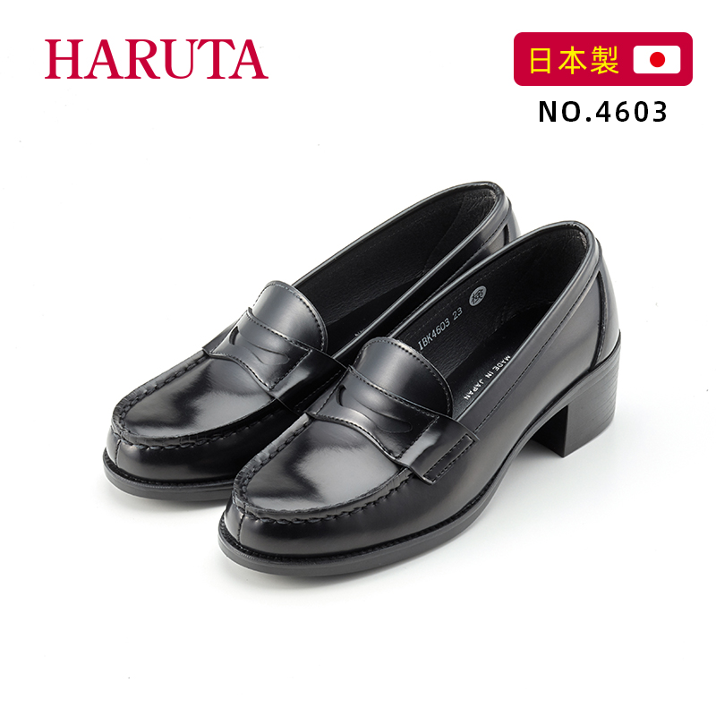 Haruta4603日系学生百搭正统中跟粗跟学院小皮鞋JK制服鞋乐福鞋女