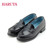 女休闲鞋 子百搭学生小皮鞋 女jk制服鞋 Haruta45050粗跟单鞋 乐福鞋