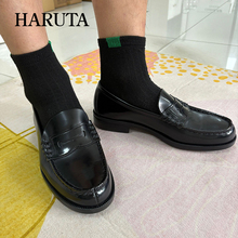 Haruta日本进口9806男款轻底柔软舒适牛皮款DK制服鞋皮鞋乐福鞋