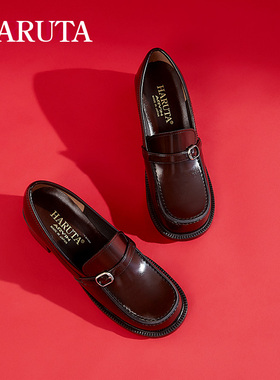 Haruta4711日系休闲英伦风百搭粗中跟小皮鞋乐福鞋女正统jk制服鞋