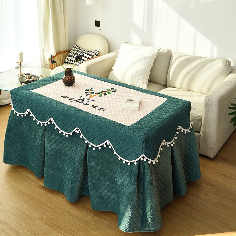宇婷电炉罩烤火桌子罩套长方形桌布套新款加厚加绒茶几罩裙摆冬季,居家布艺,烤火罩,淘宝优惠券,粉丝福利购,淘宝优惠卷