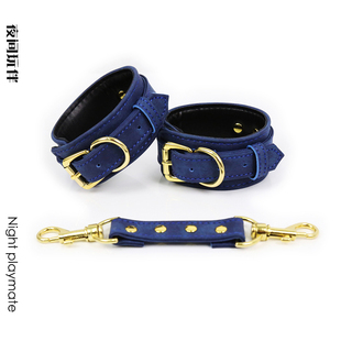 puppy皮质手铐脚铐链子情侣手环cosplay魔术道具可调节