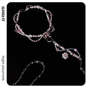 夜间玩伴 白日甜梦 脏奶油小众原创设计项链choker牵引绳k8k9项圈