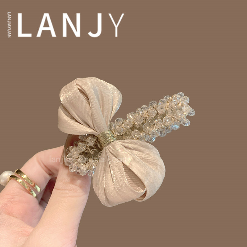 复古赫本风蝴蝶结侧边夹精致超闪串珠满钻侧边夹气质高级感鸭嘴夹,饰品/流行首饰/时尚饰品新,发饰,淘宝优惠券,粉丝福利购,淘宝优惠卷