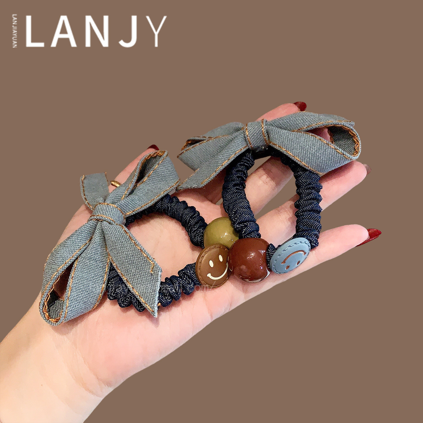 2025年牛仔蝴蝶结小肠圈彩色圆珠扎发头绳高弹力耐用发绳发圈发饰,饰品/流行首饰/时尚饰品新,发饰,淘宝优惠券,粉丝福利购,淘宝优惠卷