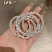 幻彩电话线发圈细款 高弹力网红简约不勒头发橡皮筋人鱼姬扎发头绳