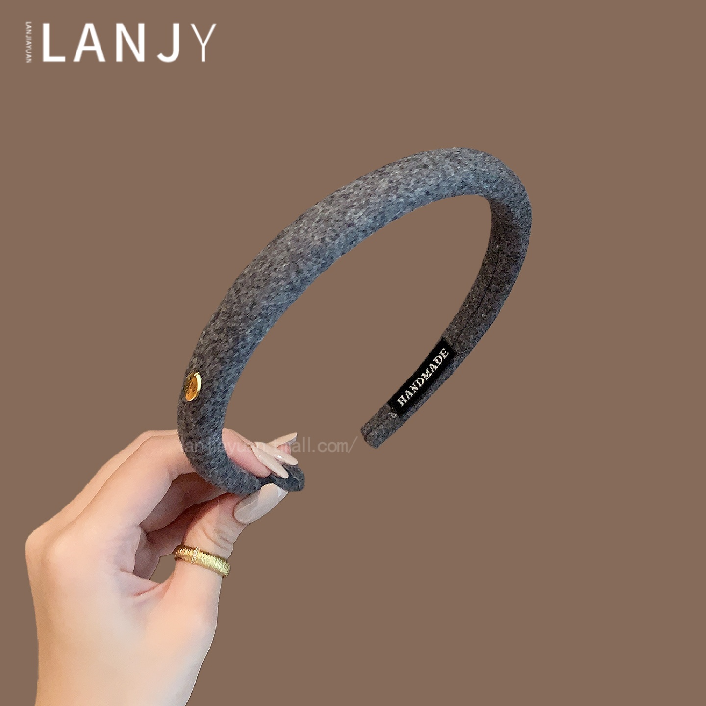 韩版简约金标字母发箍